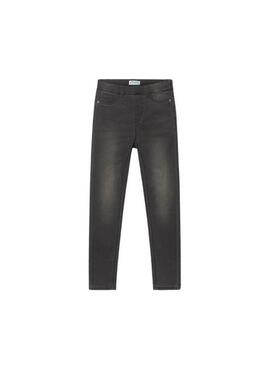 Pantaloni Mayoral Denim Cerrado Grigio per Bambina