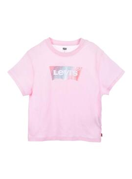 T-Shirt Levis Graphic Rosa per Bambina