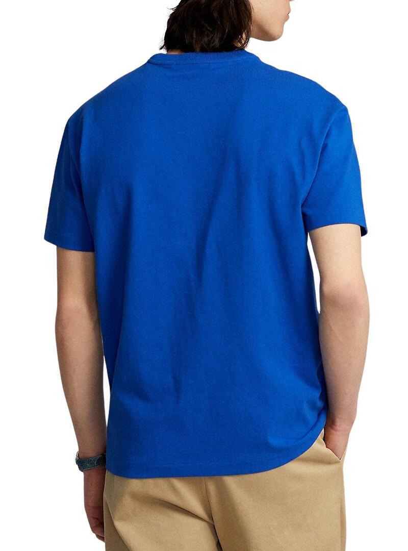 T-Shirt Polo Ralph Lauren Sport Blu per Uomo