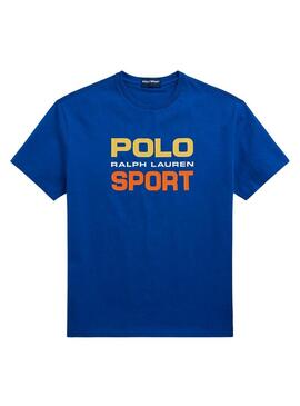 T-Shirt Polo Ralph Lauren Sport Blu per Uomo