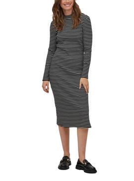 Vestito Vila Balu Bodycon Strisce Nero per Donna