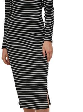 Vestito Vila Balu Bodycon Strisce Nero per Donna