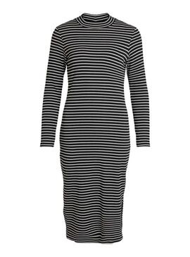 Vestito Vila Balu Bodycon Strisce Nero per Donna