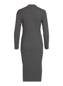 Vestito Vila Balu Bodycon Strisce Nero per Donna