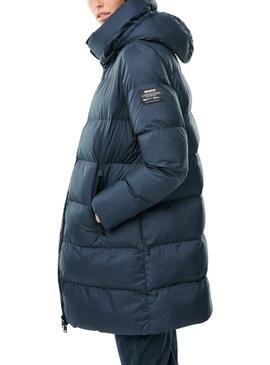 Giacca Ecoalf Manlie Acolchada Blu Navy per Donna