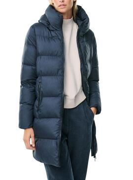 Giacca Ecoalf Manlie Acolchada Blu Navy per Donna