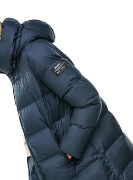 Giacca Ecoalf Manlie Acolchada Blu Navy per Donna