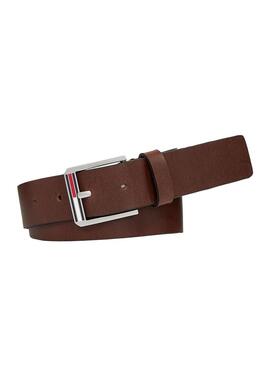 Cintura Tommy Jeans Essential marrone per Uomo