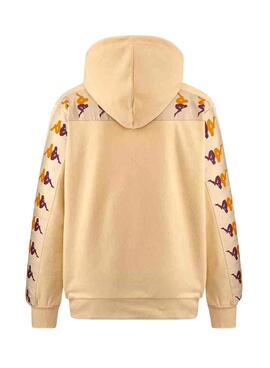 Felpa Kappa Cappuccio Giallo Claro Donna