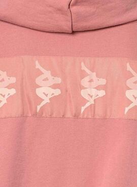 Felpa Kappa Vajolet Rosa per Donna