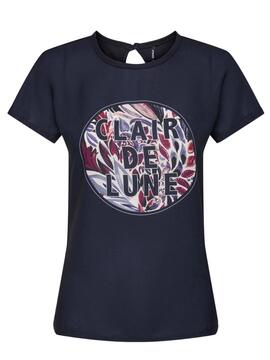 T-Shirt Only Emma Reg Blu Navy per Donna