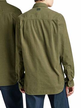 Camicia G-Star Submarine Verde per Uomo