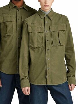 Camicia G-Star Submarine Verde per Uomo