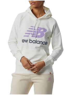Felpa New Balance Essentials Bianco per Donna