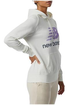 Felpa New Balance Essentials Bianco per Donna