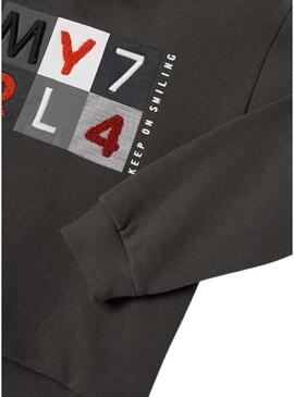 Felpa Mayoral Logo ricamato Grigio per Bambino