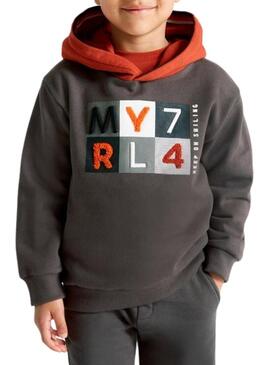 Felpa Mayoral Logo ricamato Grigio per Bambino
