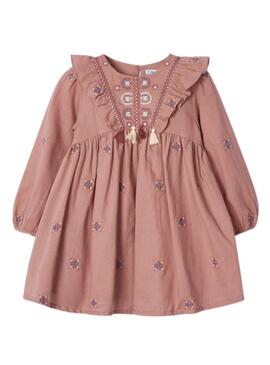 Vestito Mayoral Ricamo fiore rosa per Bambina