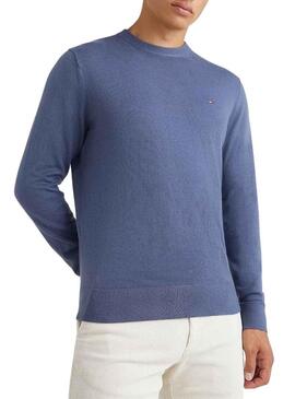 Pullover Tommy Hilfiger Basic Blu per uomo