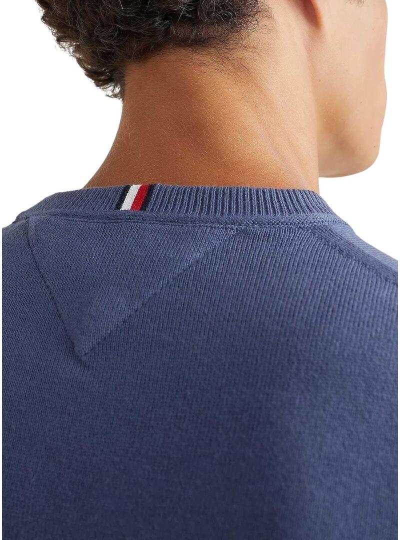 Pullover Tommy Hilfiger Basic Blu per uomo