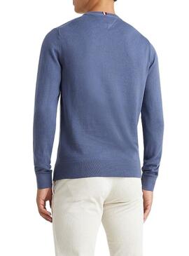 Pullover Tommy Hilfiger Basic Blu per uomo