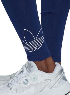 Leggings Adidas Trefoil Blu Navy per Donna