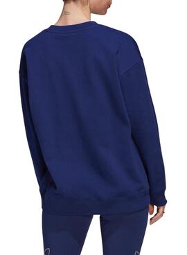 Felpa Adidas Oversized Blu Navy per donna