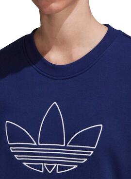 Felpa Adidas Oversized Blu Navy per donna