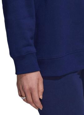 Felpa Adidas Oversized Blu Navy per donna