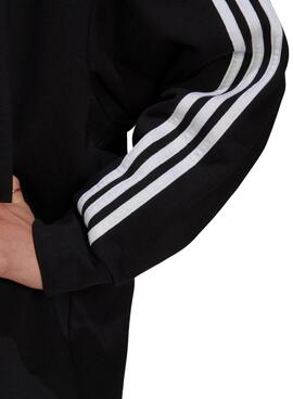 Felpa Adidas Vestito Fasce Nero per Donna