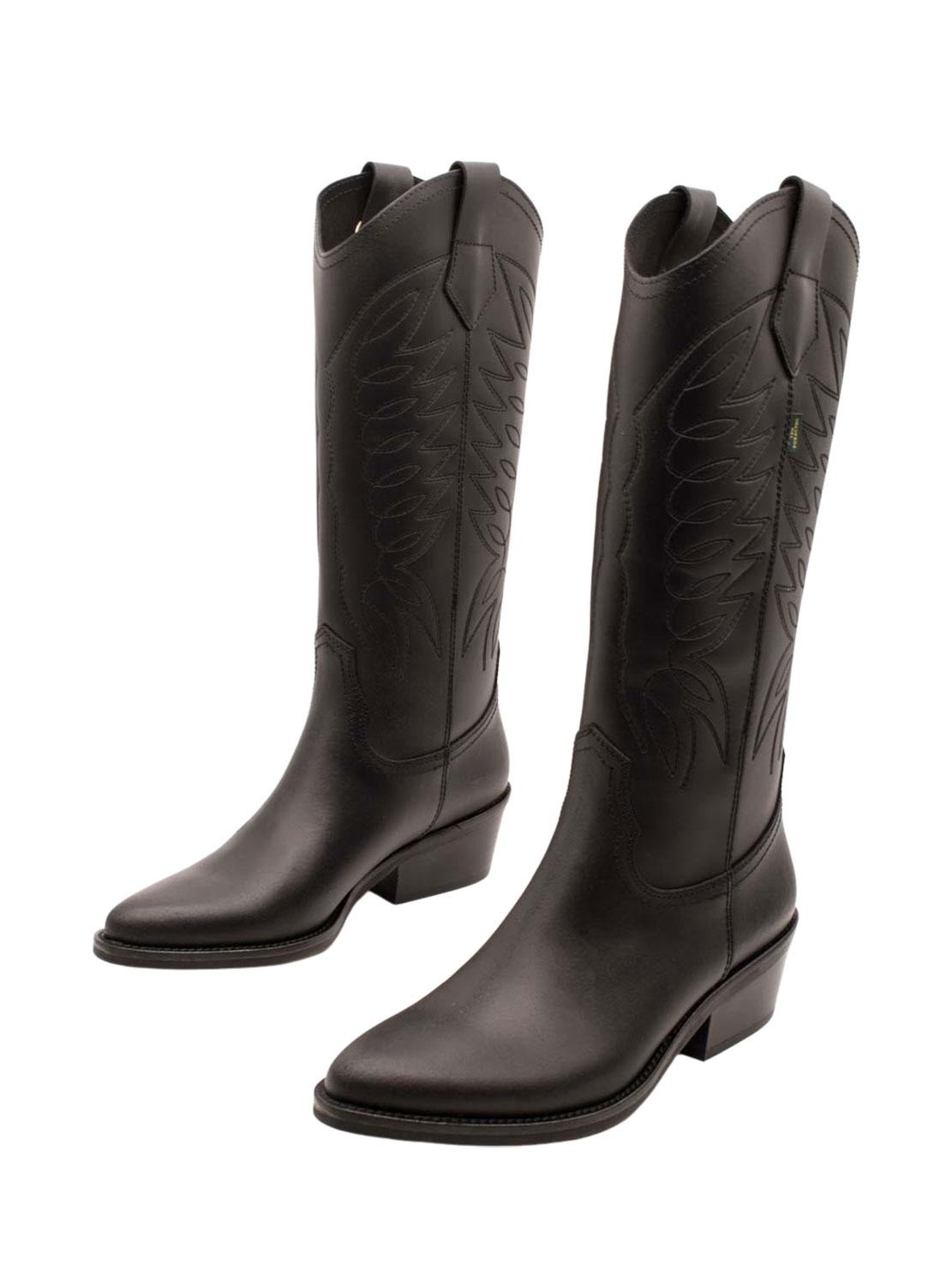 Stivale Cowboy Dakota Boots Nero per Donna