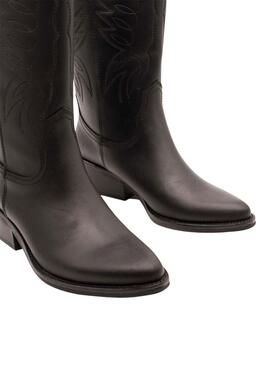 Stivale Cowboy Dakota Boots Nero per Donna