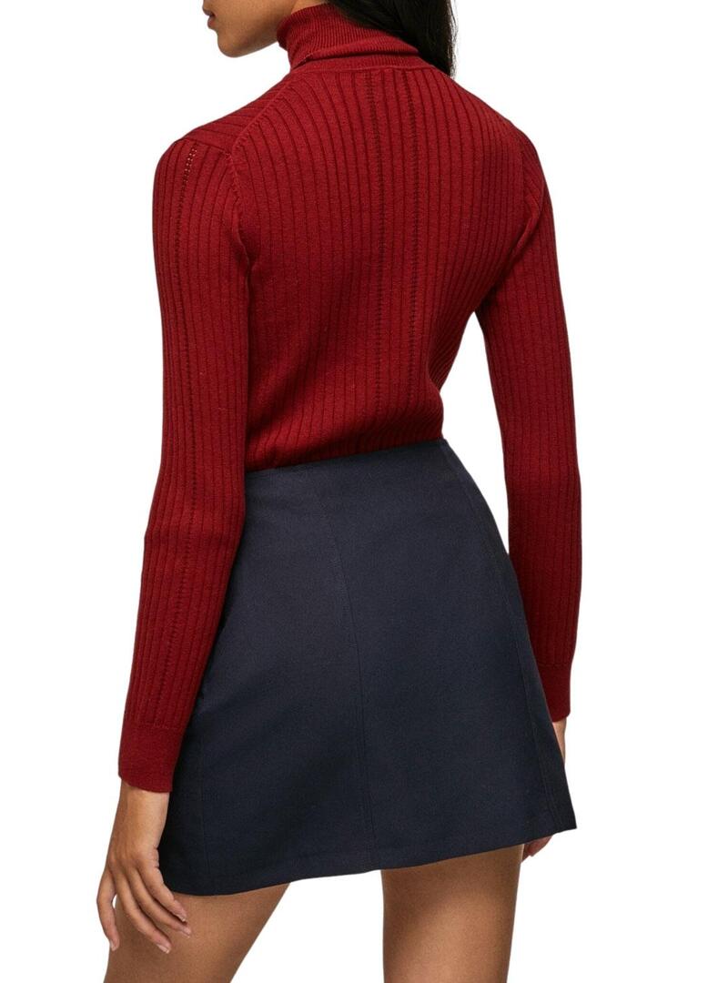 Pullover Pepe Jeans Dolcevita Bella Donna Rosso