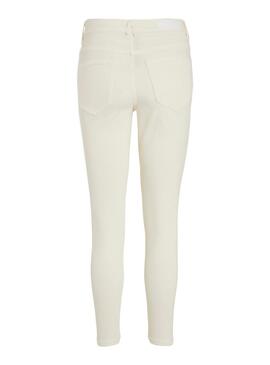 Jeans Vila Ana Skinnie Beige per Donna