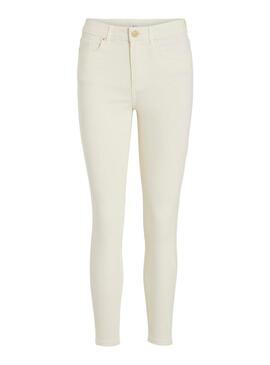 Jeans Vila Ana Skinnie Beige per Donna