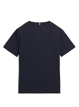 T-Shirt Tommy Hilfiger Graphic per Bambino Blu Navy