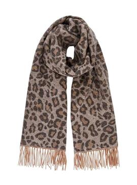 Sciarpa Pieces Jira Animal Print Donna Brindisi