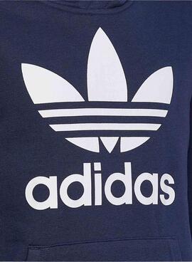 Felpa Adidas Trefoil per Bambino e Bambina Blu Navy