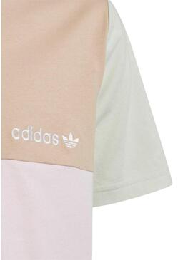 T-Shirt Adidas Colorblock Pastel Bambino e Bambina