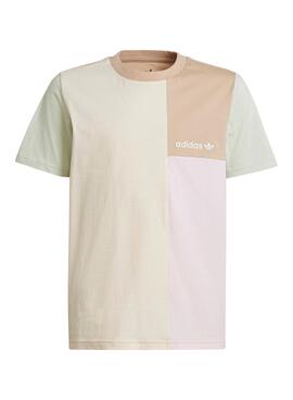 T-Shirt Adidas Colorblock Pastel Bambino e Bambina