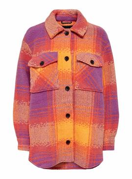 Overshirt Only Britt Quadri Donna Multicolor