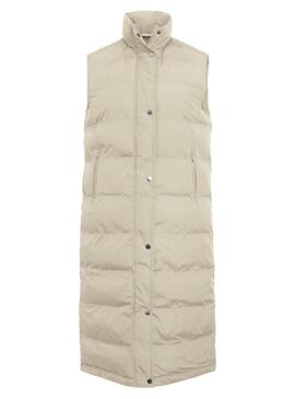 Gilet Vila Vinessi Imbottito per Donna Beige