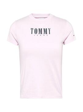 T-Shirt Tommy Jeans Baby Essential Donna Rosa