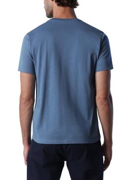 T-Shirt North Sails Logo Corta per Uomo Azul