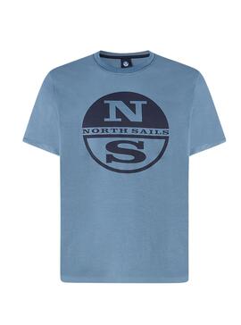 T-Shirt North Sails Logo Corta per Uomo Azul