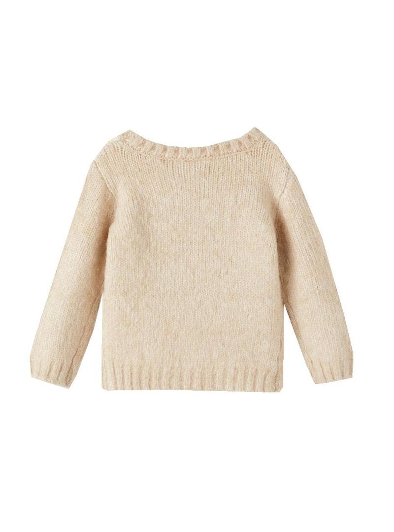 Pullover Name It Osa Sstampata per Bambina Beige