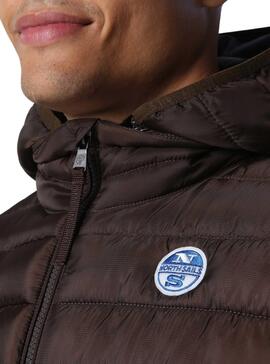 Giacca North Sails Cappuccio Skye Uomo Marrone