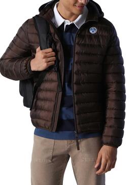 Giacca North Sails Cappuccio Skye Uomo Marrone