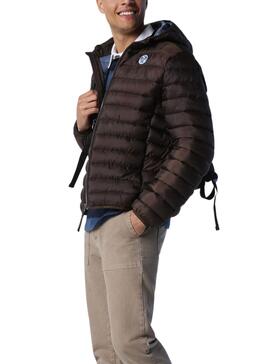 Giacca North Sails Cappuccio Skye Uomo Marrone