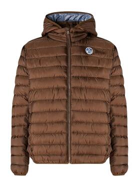 Giacca North Sails Cappuccio Skye Uomo Marrone